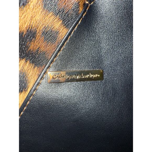 Catherine Malandrino Two Tone Leopard Print Hobo Bag NWT - Picture 2 of 7